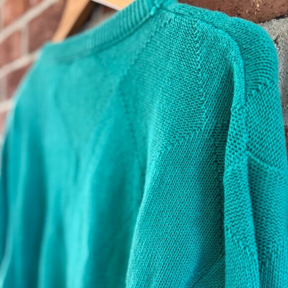 Pebble Beach Aqua Diamond Knit Crewneck XL USA - Picture 8 of 12